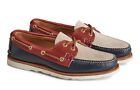 Sperry Top-Sider Gold Cup Authentic Original 2-Eye Tri Tone Navy Red Ivory 10.5