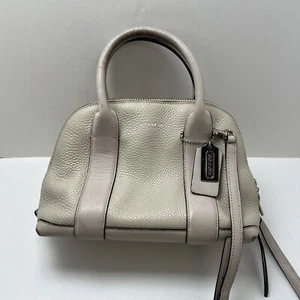 Coach Bleecker Leather Handbag Crossbody Ivory Adjustable Strap 30143 - Picture 1 of 13