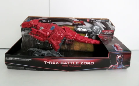 Power Rangers Movie T-Rex Battle Zord with Red Ranger Brand New in Box Bandai Cover