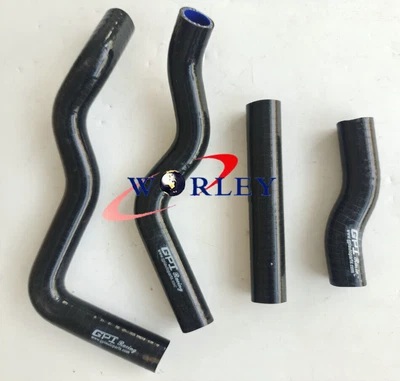 FOR Kawasaki KLX250 1993-2010 1994 1995 1996 1997 silicone radiator hose BLACK - Image 1 of 4