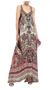 Camilla Franks Tiny Dancer crystal-embellished silk crepe de chine maxi dress L - Picture 1 of 4