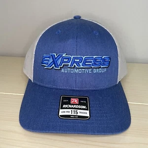 Richardson Hat Cap Blue Low-Pro 115 Trucker Medium-Large MD/LG Snap Back NEW - Picture 1 of 11
