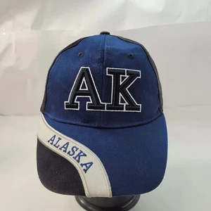 Arctic Circle Alaska AK Embroidered Men's Baseball Cap Hat Hook & Loop Blue - Picture 1 of 8