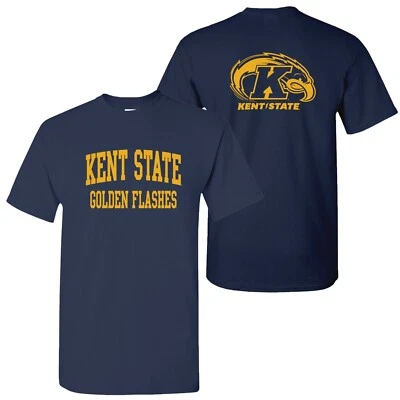 Kent State Golden Flashes Front and Back Print T-Shirt - Navy - Image 1 of 4