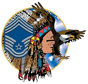 USAF Chief Master Sergeant (E-9) Self-adhesive Vinyl Decal - Bild 1 von 1