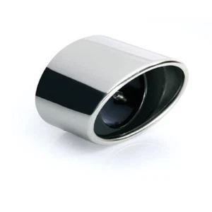 Stainless Steel Exhaust End Pipe Cover Oval 4 5/8x3 7/32in 1 9/16-2 1/8in - Picture 1 of 3