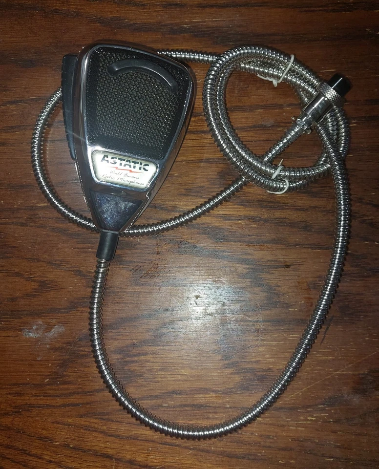 ASTATIC Chrome CB Ham Radio Microphone 636 LC DX-1 4-pin Uniden Cobra etc. mic  - Image 1 of 1