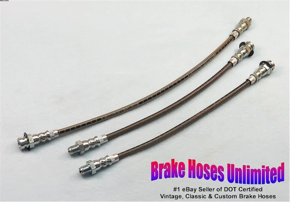 JUEGO DE MANGUERA DE FRENO INOXIDABLE Pontiac Streamliner Torpedo 1941 Foto 1 de 1