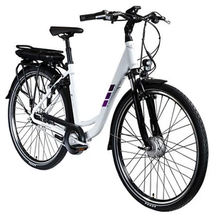 Zündapp Z502 E Bike 28" Damen Elektrofahrrad City Pedelec weiß/lila 50cm B Ware - Bild 1 von 7