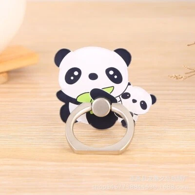 Universal 360 Cell Phone Finger Ring Stand Holder Grip Kickstand Cute Panda - Image 1 of 3