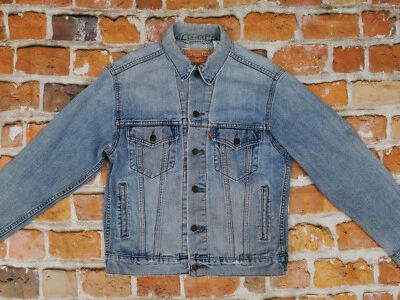 Levis Autruche Vintage S Jeans Veste Denim Glace Bleu Décontracté Taille:S - Photo 1/4