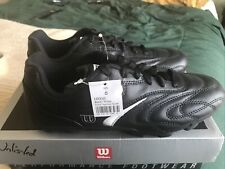 WILSON H1000 YOUTH SOCCER CLEATS~SHOES~BLACK/WHITE~SZ 6Y NEW