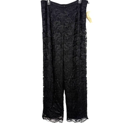 Pantalones Norton Mcnaughton Negros Encaje Forrados Cremallera Lateral Nuevos con Etiquetas Formales Elegantes Fiesta talla 16 Foto 1 de 4