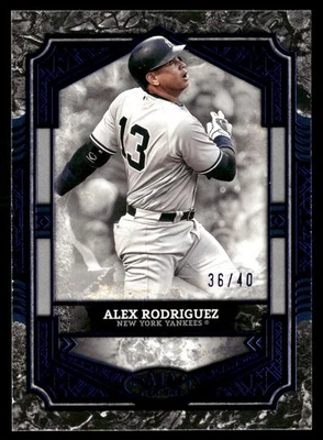 2025 Topps Tier one ALEX RODRIGUEZ Blue Foil /40 YANKEES - Image 1 of 2