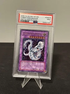 Cyber Twin Dragon CRV-EN035  [Ultimate Rare 1st Edition]  YuGiOh - PSA 9 - Picture 1 of 3