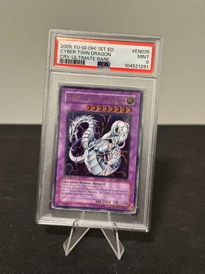 Cyber Twin Dragon CRV-EN035  [Ultimate Rare 1st Edition]  YuGiOh - PSA 9 - Image 1 of 3