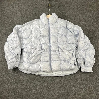Chaqueta acolchada FREE PEOPLE crujiente brillante Pippa para mujer talla L gris Foto 1 de 4