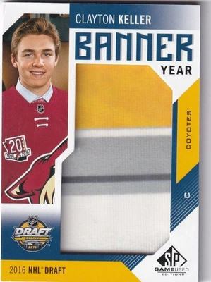 2017-18 SP Game Used Banner Year Draft '16 #BD16CK Clayton Keller - Image 1 of 2
