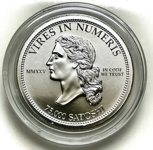 MONETA NOVA - 75.000 SATOSHI CRYPTO STORAGE WALLET 1/2 oz .999 Fine Silver - Bild 1 von 7
