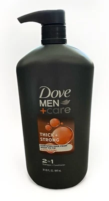 Dove Men + Care Thick & Strong 2 In 1 Shampoo Conditioner NEW - Image 1 of 2