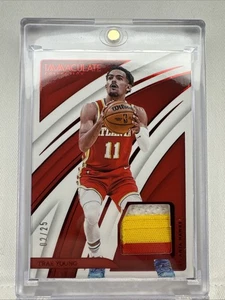 2023-24 Immaculate Trae Young SWA-TRA Muestras Rojo Tricolor Juego Usado Parche 2/25 - Imagen 1 de 4