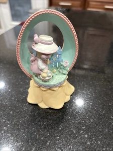 Vintage 1989 Precious Moments Musical von Enesco Works Osterei, Hase - Bild 1 von 7