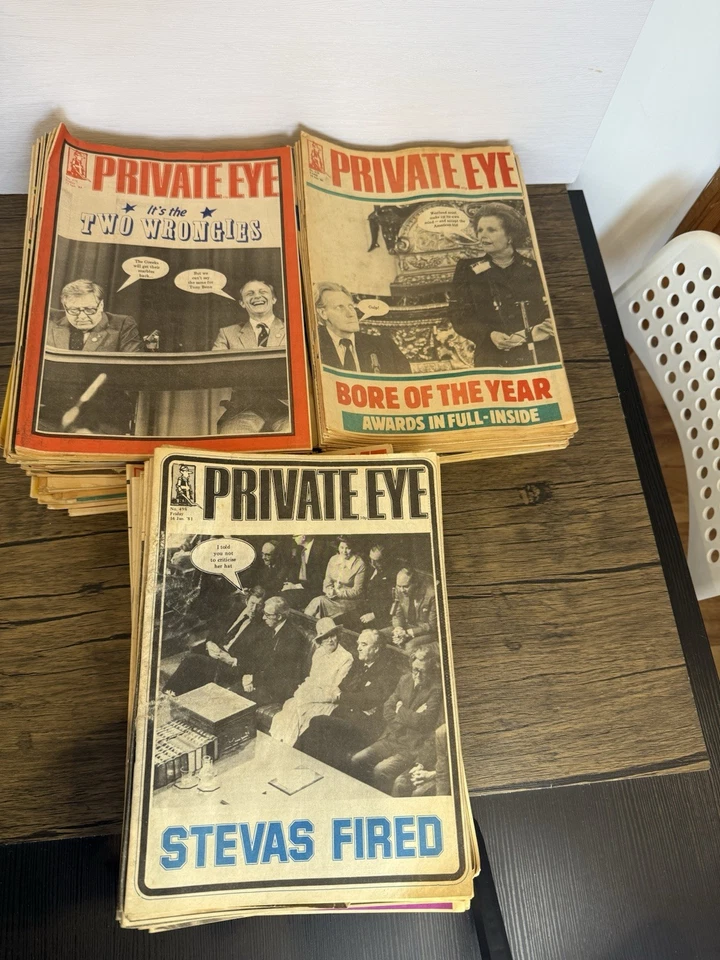 Private Eye Magazines From The 80s, bulk lot of Over 100 magazines  - Image 1 of 3