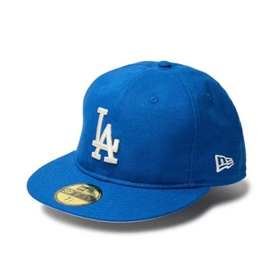 Cappellino New Era 59FIFTY Los Angeles Dodgers MLB cotone lino aderente blu 7... - Immagine 1 di 4