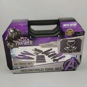 Black Panther Legacy 82 Stück Haushalt Werkzeugkiste Set Kit Lila Ratsche Zange - Bild 1 von 2