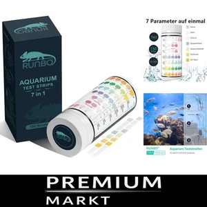 Aquarium Teststreifen 7 in 1 Packung für Süßwasser und Meerwasser mit 150 Stück - Bild 1 von 2