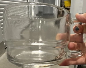 Revival Corrupad 1950s Art Deco Glass Measuring Cup Korea 700cc 3 Cup / Vintage - Picture 1 of 6