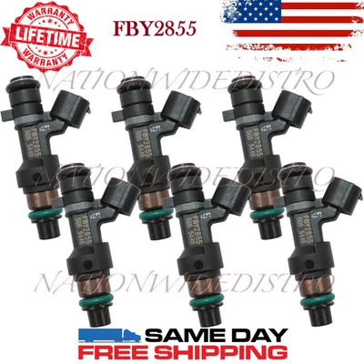 6x OEM JECS/HITACHI Fuel Injectors for 2015-2018 Nissan Altima 3.5L V6 FBY2855 - Image 1 of 4