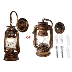 Vintage LED Wall Lamp Retro Kerosene Wall Light Barn Lantern European Rustic Ant - Picture 1 of 8