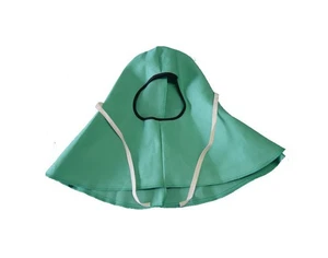 Chicago Protective Apparel 648-GR Green FR Cotton Open Face Hood for Arc Flash - Picture 1 of 2