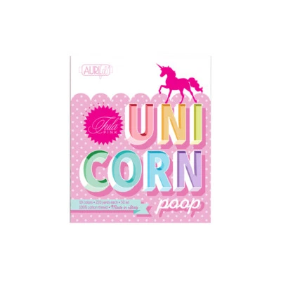 AURIFIL SET UNICORN POOP FROM TULA PINK 10 SMALL SPOOLS 50 WT COTTON - Image 1 of 2
