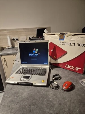 ACER Ferrari 3000 Laptop (READ AD) FERRARI Mouse + FAST UK 🇬🇧 DELIVERY! - Image 1 of 4