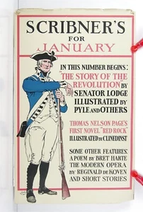 INSEGNA PUBBLICITARIA LETTERARIA RIVISTA SCRIBNERS 1898 - GUERRA RIVOLUZIONARIA AMERICANA - Foto 1 di 4