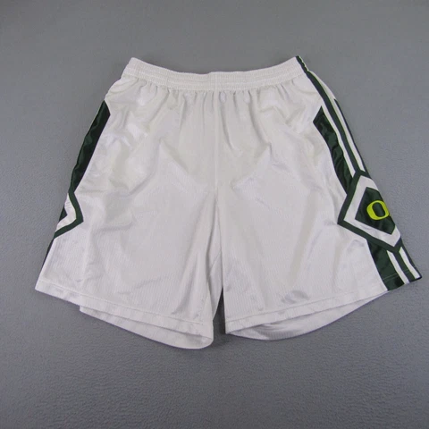 Oregon Ducks Shorts Men 2XL XXL White Green Nike Shiny Basketball Athletic Gym ^ Cover