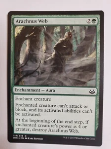 MTG Magic The Gathering Card Arachnus Web Enchantment Aura Green Modern Masters  - Picture 1 of 2