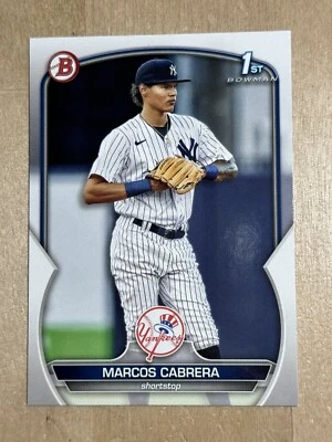 2023 New York Yankees PROSPECT Marcos Cabrera 1st Bowman PROSPECT #BP-46 RC - Image 1 of 2
