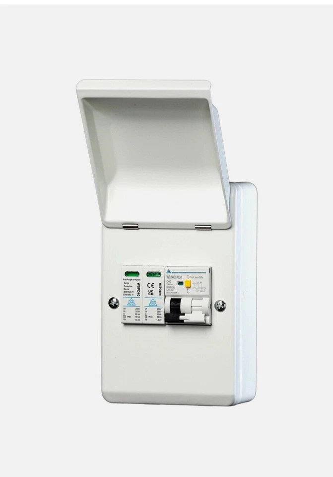 WCED WMRC40CSP 4 Way Type A 40A C Curve RCBO EV Unit + Surge Protection - Image 1 of 1