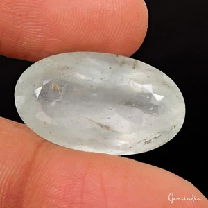 22.60 Ct Genuine Oval Shape Natural AAA Unheated White Aquamarine Loose Gemstone - Picture 1 of 6
