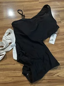Lillusory One Shoulder One Piece Tummy Control Cutout Bathing Suit Tie Side XL - Picture 1 of 3