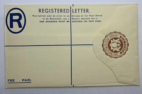 MINT GHANA REGISTERED LETTER COVER SIX PENCE UNUSED Cover