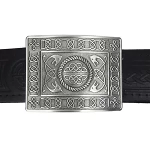 Highland Serpent Antiqued Kilt Belt Buckle - Made In Scotland - Picture 1 of 3