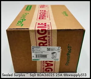 BDA36025 ~ Square D I-Line BDA36025 PowerPacT B 25A MCCB ~ Eccedenza sigillata - Foto 1 di 2