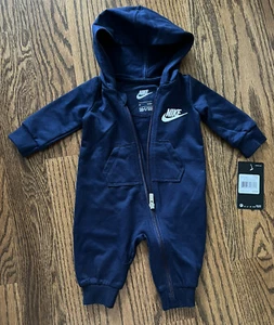 NUOVA TUTA CON CAPPUCCIO AIR NIKE BAMBINI E RAGAZZE REGALO BLUE MARINA. 0-12 mesi - Foto 1 di 10