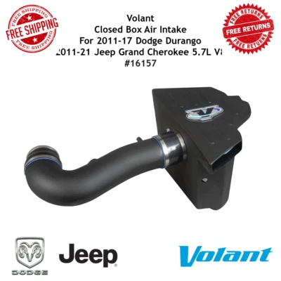 Kit de admisión de aire frío Volant para Dodge Durango 2011-17 y Jeep Grand Cherokee 11-21 Foto 1 de 4