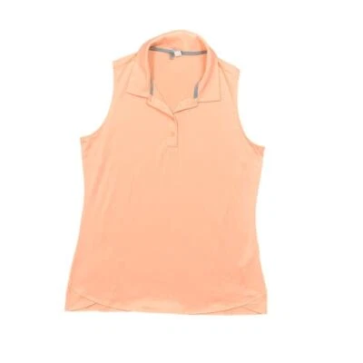 Under Armour Orange Polo Shirt Women's Large Golf Fitted Heatgear - Image 1 of 4