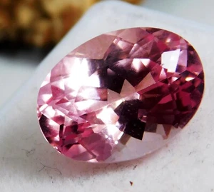 Certified 6.80 Ct Natural Brazilian Morganite Peach-Pink Oval Cut Loose Gemstone - Picture 1 of 8